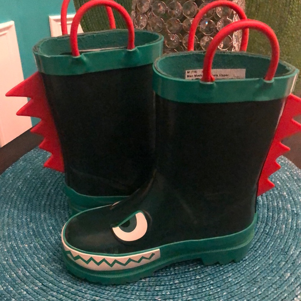 Target Kids Rain Boots M 7/8 - Picture 4 of 6